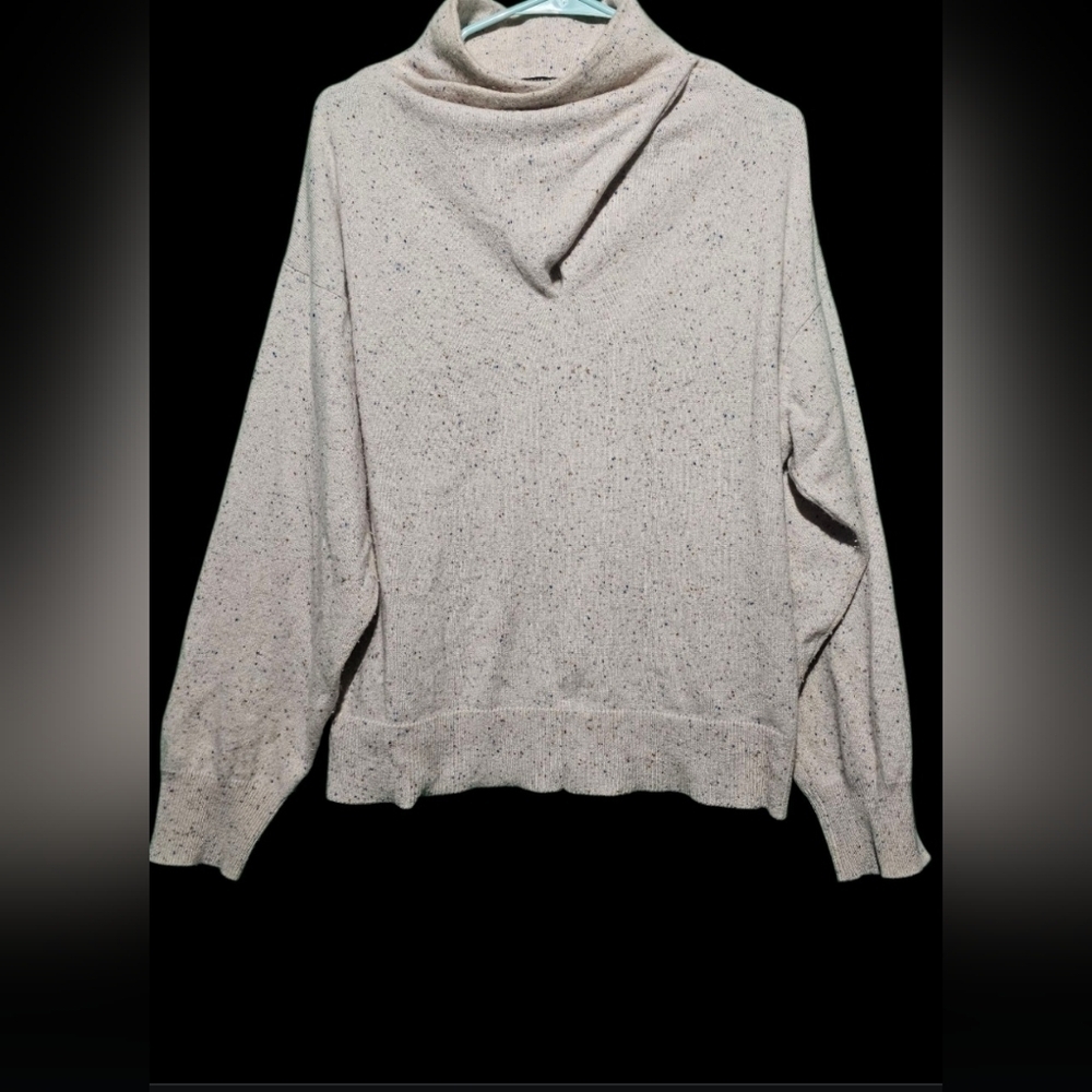 Pure Amici 100% Cashmere Elegant Cream Sweater EUC 25 PTP Large
